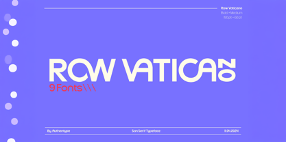 Row Vatikano Font Poster 5