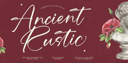 Ancient Rustic Font Poster 1