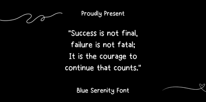 Blue Serenity Font Poster 5