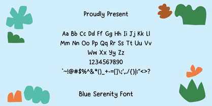 Blue Serenity Font Poster 2