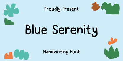 Blue Serenity Font Poster 1