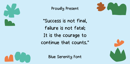 Blue Serenity Font Poster 3
