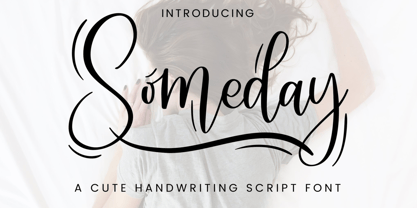 Someday Script Font Poster 1