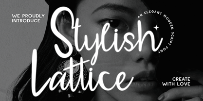 Stylish Lattice Font Poster 1