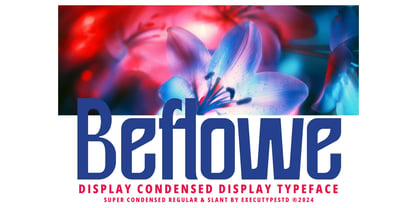 Beflowe condensed display Slant Fuente Póster 1