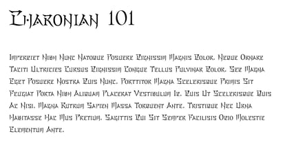 Charonian Font Poster 4