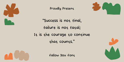 Fallow You Font Poster 3