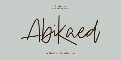 Abikaed Signature Font Poster 1