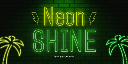 Neon Shine Font Poster 1