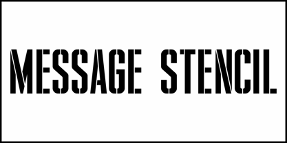 Message Stencil JNL Font Poster 2