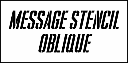 Message Stencil JNL Font Poster 4