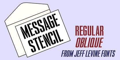 Message Stencil JNL Font Poster 1