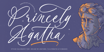 Princely Agatha Font Poster 1