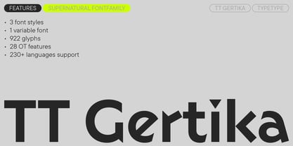 TT Gertika Font Poster 1