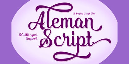 Aleman Script Font Poster 1