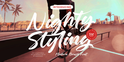 Nighty Styling Font Poster 1