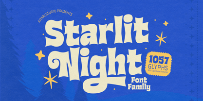 Ayr Starlit Night Font Poster 1