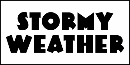 Stormy Weather JNL Font Poster 2