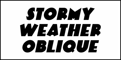 Stormy Weather JNL Font Poster 4