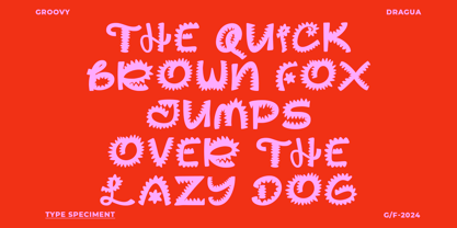 Groovy Dragua Font Poster 2