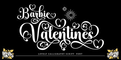 Barbie Valentines Font Poster 1