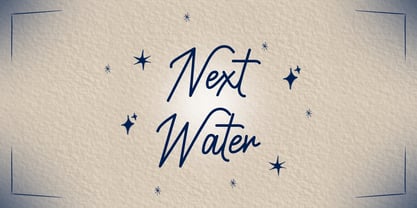 Next Water Font Poster 1