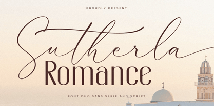 Sutherla Romance Sans Serif Font Poster 1