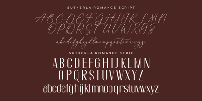 Sutherla Romance Sans Serif Font Poster 8