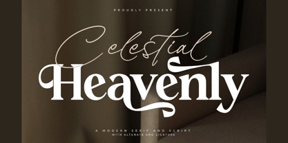 Celestial Heavenly Script Font Poster 1