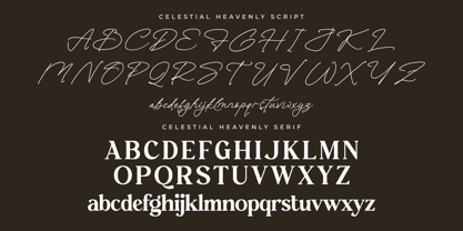 Celestial Heavenly Script Font Poster 8