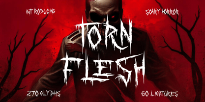 Torn Flesh Font Poster 1