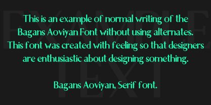 Bagans Aoviyan Font Poster 7