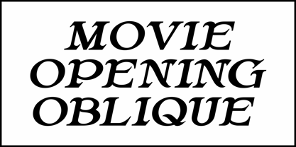 Movie Opening JNL Font Poster 4