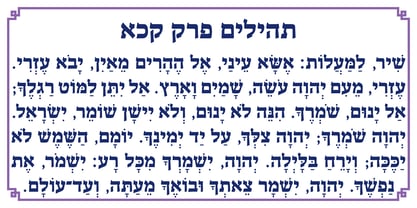 Hebrew Liane VF Tanach Font Poster 2