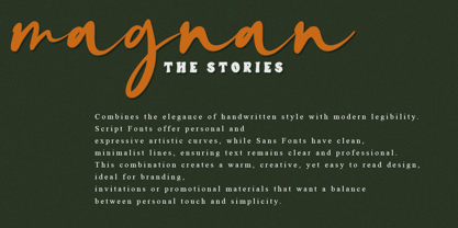 Magnan The Stories Font Poster 8