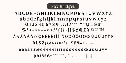 Fox Bridget Font Poster 7