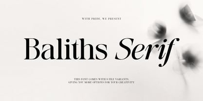 Baliths Serif Font Poster 1