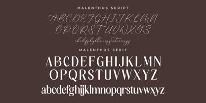 Malenthos Script Fuente Póster 8