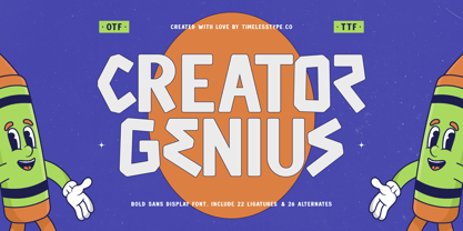 Creator Genius Font Poster 1