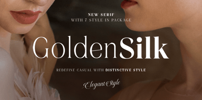 Golden Silk Font Poster 1