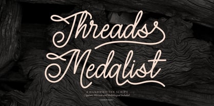 Threads Medalist Font Poster 1