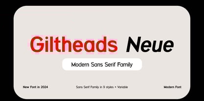 Giltheads Neue Font Poster 1