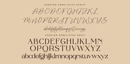 Horsion Sorelistha Script Font Poster 8