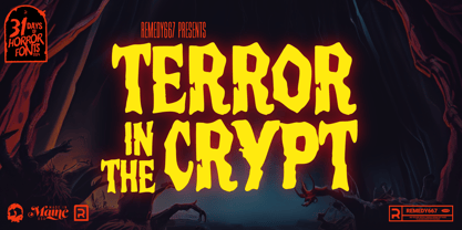 Terror In The Crypt Font Poster 1