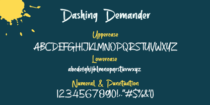 Dashing Demander Font Poster 13