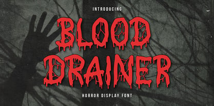 Blood Drainer Font Poster 1