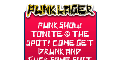 Punk lager Font Poster 2