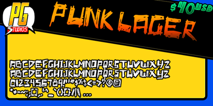 Punk lager Font Poster 1
