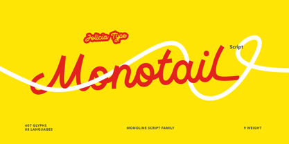 Monotails Script Font Poster 1