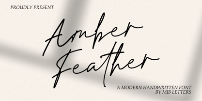 Amber Feather Font Poster 1